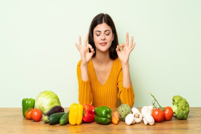 Mood-enhancing foods like dark chocolate, salmon, and greens.