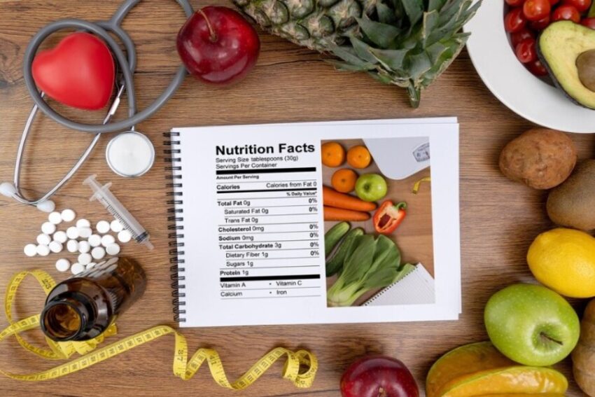 A close up of a nutrition label highlighting hidden sugars listed under different names like fructose and corn syrup.