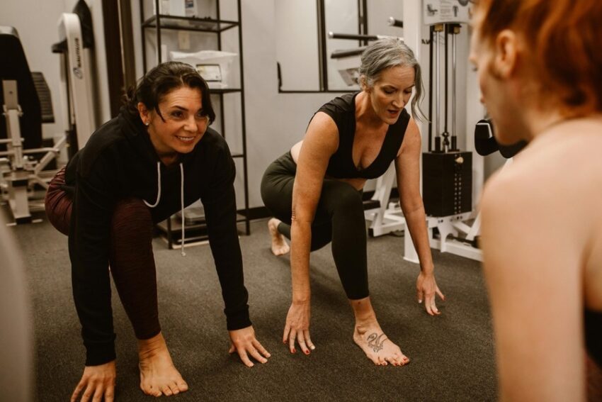 Woman doing hormone workouts for strength and balance.